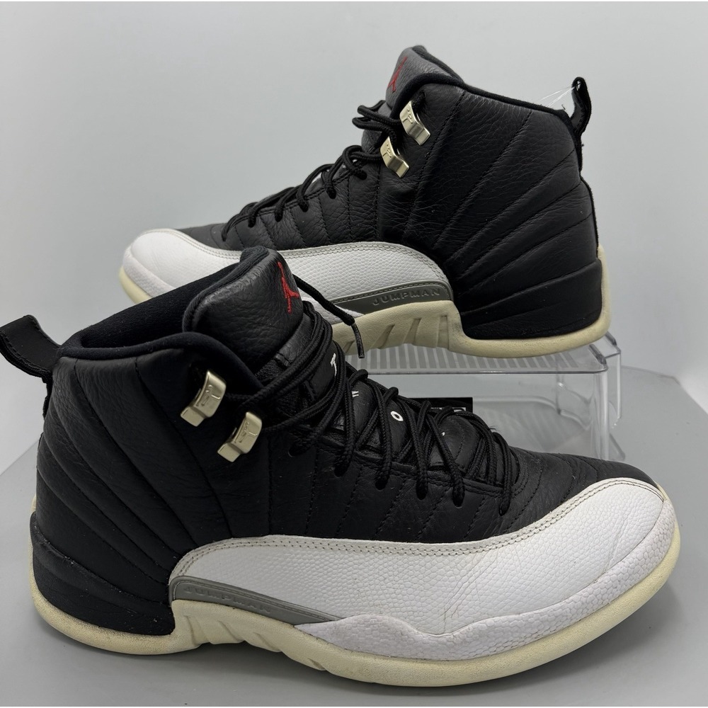 Nike Air Jordan Retro 12 Playoffs CT8013-006 Black White Men's Size 10.5